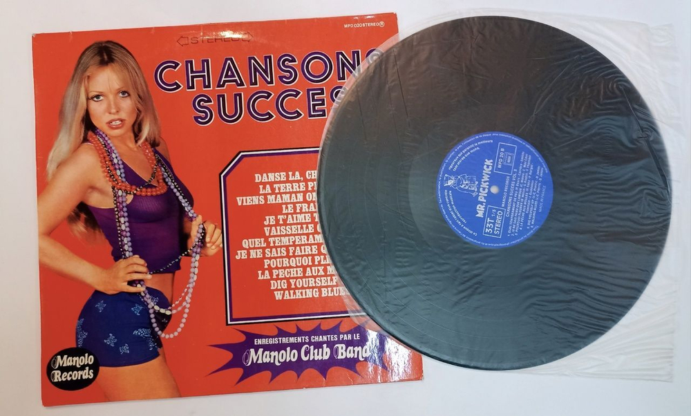Винтажная виниловая пластинка LP Manolo Club Band Chanson Succes Vol.3 (France 1976)