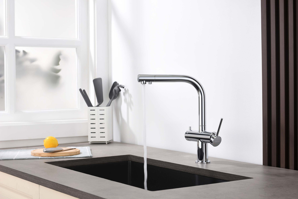 Смеситель для кухни с подключением к фильтру питьевой воды AQUATEK AQ1385CR ЕВРОПА