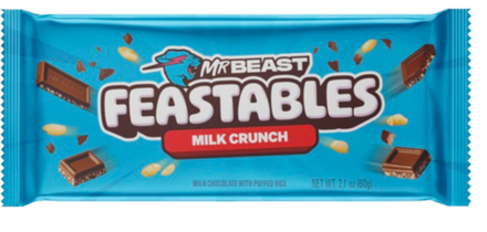 Шоколад Feastables Mr. Beast молочный с воздушным рисом