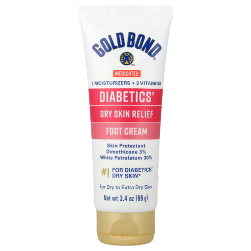 Gold Bond, лечебный крем для ног для облегчения сухой кожи при диабете, для сухой и очень сухой кожи, 96 г (3,4 унции)