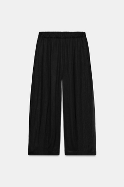 ZARA БРЮКИ BARREL — ZW COLLECTION, ЧЕРНЫЙ