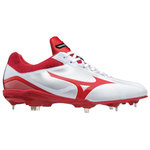 Mizuno Prime Buddy Baseball Shoes Men"s White Red