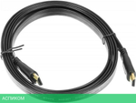 Кабель аудио-видео Buro Flat HDMI (m)/HDMI (m) 2м. черный (HDMI 2 BHP)