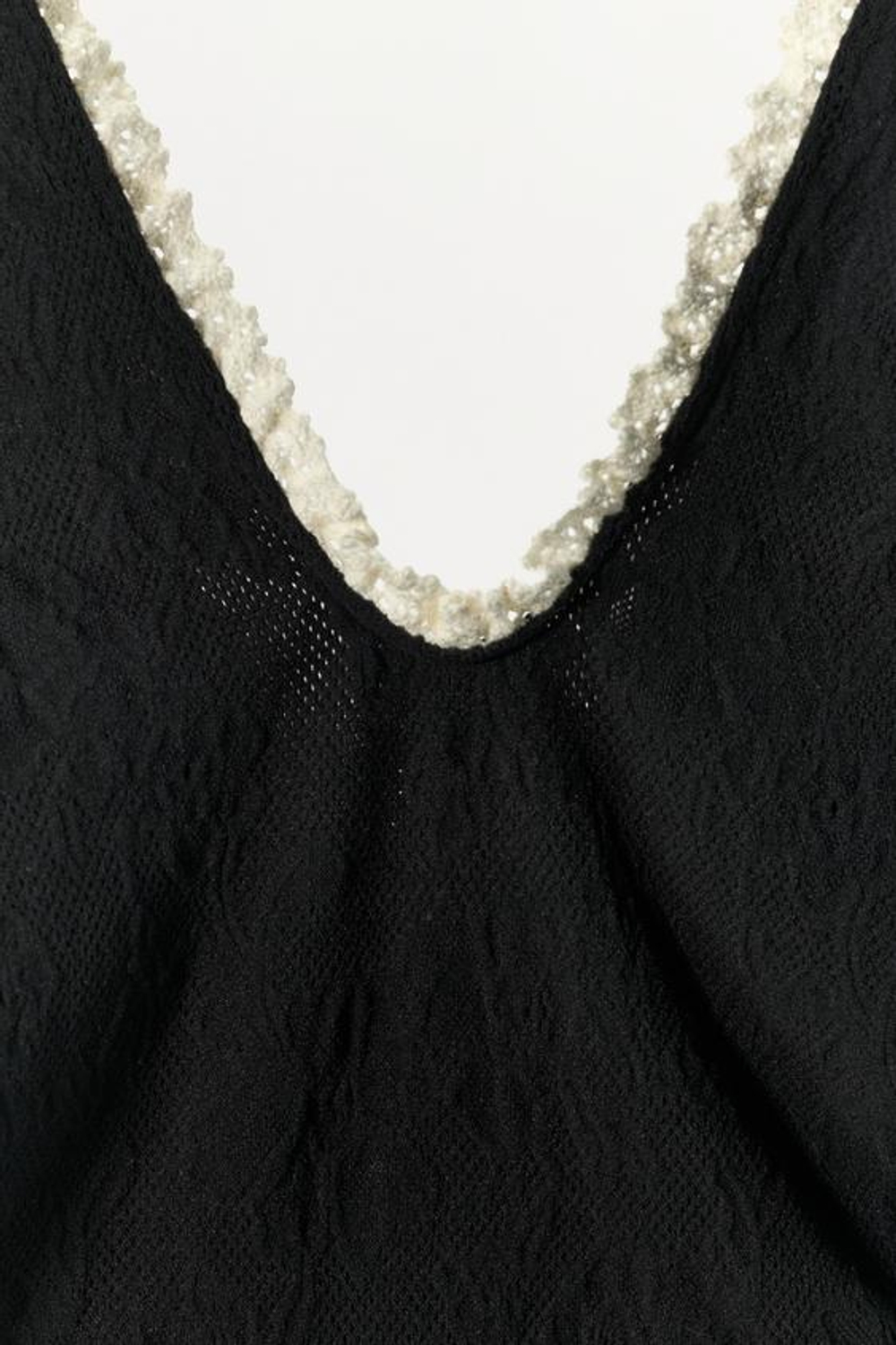 ZARA БЕСШОВНОЕ БОДИ С КРУЖЕВОМ, ЧЕРНЫЙ/БЕЛЫЙ