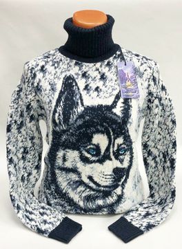 Pulltonic женский из шерсти и кашемира "Милая хаска" Размеры (42-50). LADY