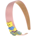 Ободок для волос детский «БАМБИ БУМ», бантик и мишка, цвет розовый, лавандовый и голубой, 3см