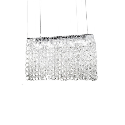 Pendant design lamp Giogali SP RE1 by Vistosi (Clear)