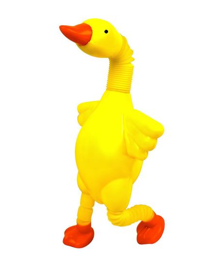 Брелок антистресс труба-тянучка " Гусь " со светом , 16 см