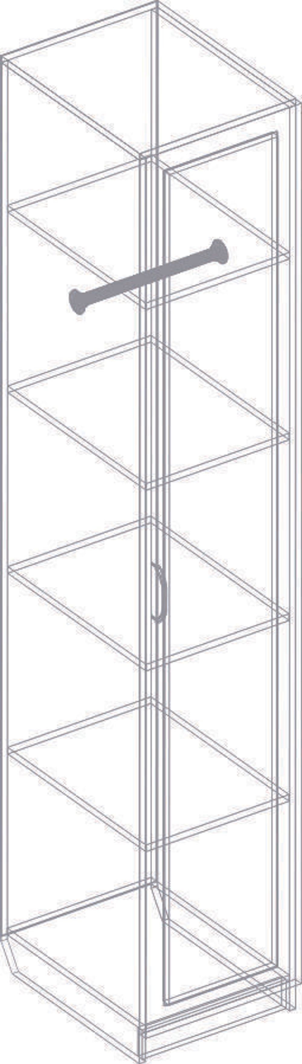Шкаф-пенал 1 ств. с полками "Филадельфия" ГФ-02 левый