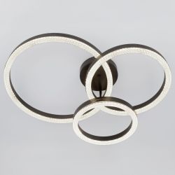 Светильник потолочный светодиодный ЭРА Модерн Bloom CLL-1-110W 3K-6K RC BK с ДУ черный