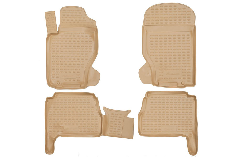 Коврики в салон KIA Sorento 2003-2009, 4 шт. (полиуретан, бежевые) Element.NLC.25.19.212