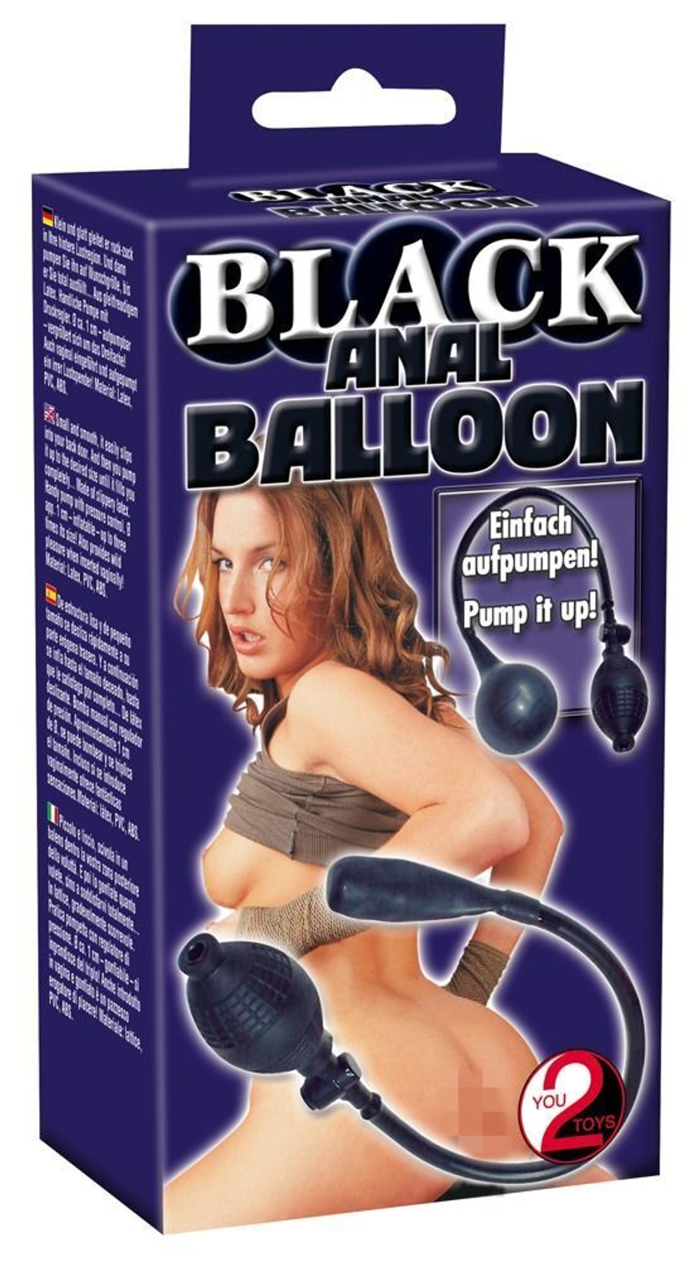 Черный анальный расширитель с грушей Simply Anal Balloon