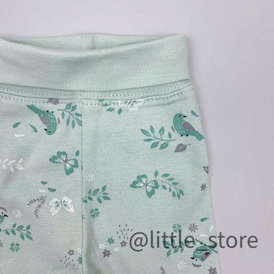 Ползунки хлопковые "Весенняя зелень" дымчатый нефрит