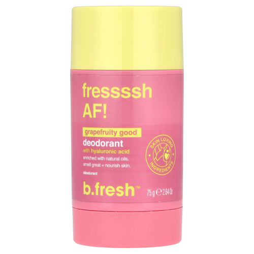 b.fresh, Дезодорант с гиалуроновой кислотой, грейпфрутовый, 75 г (2,64 унции)