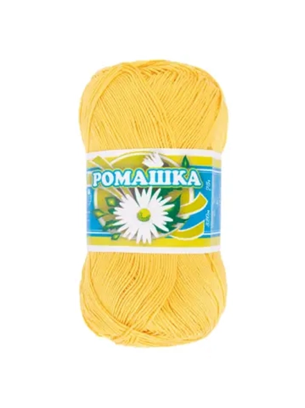 Нитки для вязания Ромашка 4х75г/320м, 100% хб, Желтый