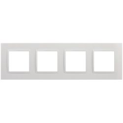 Рамка для розеток и выключателей ЭРА Elegance 14-5014-01 Classic, на 4 поста, белый