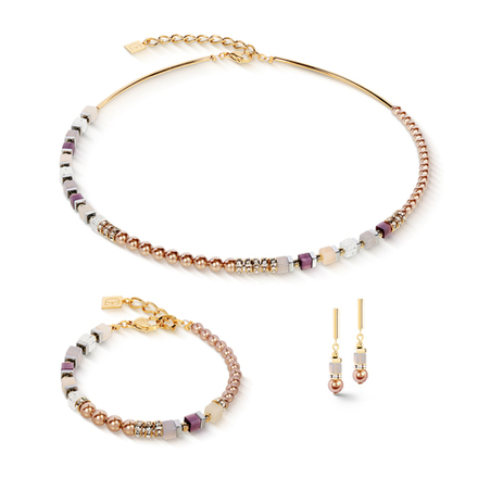Серьги Coeur de Lion Grey-Purple 4354/21-1208