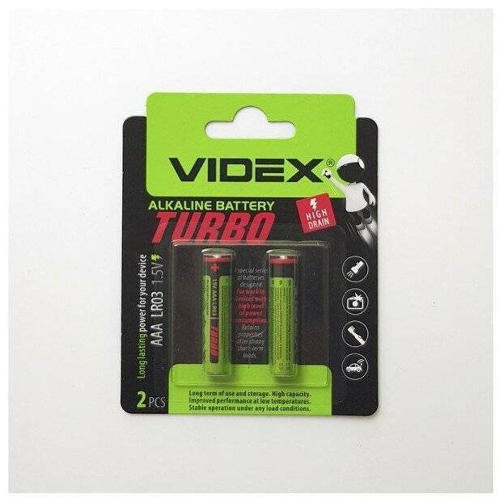 Батарейки videx LR03 turbo