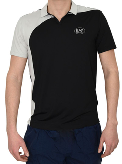 Мужское теннисное поло EA7 Tennis Pro - black