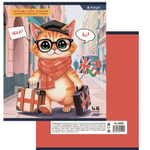 Тетрадь- словарь 48л. А5, Alingar ,"Hello", спецлиновка, скрепка, мелованный картон (стандарт), блок офсет, 4 дизайна в спайке т/у