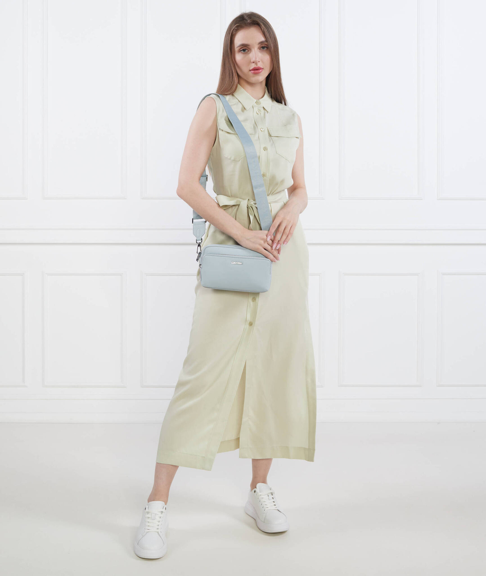 Платье с ремешком TENCEL SLEEVELESS SHIRT DRESS Calvin Klein - фисташковый(K20K205204)