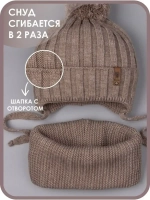 Шапка для мальчика со снудом осенняя