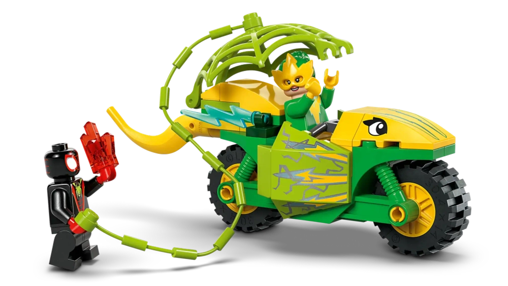 Конструктор LEGO Marvel 11198 Вращение и погоня за электромобилем-динозавром