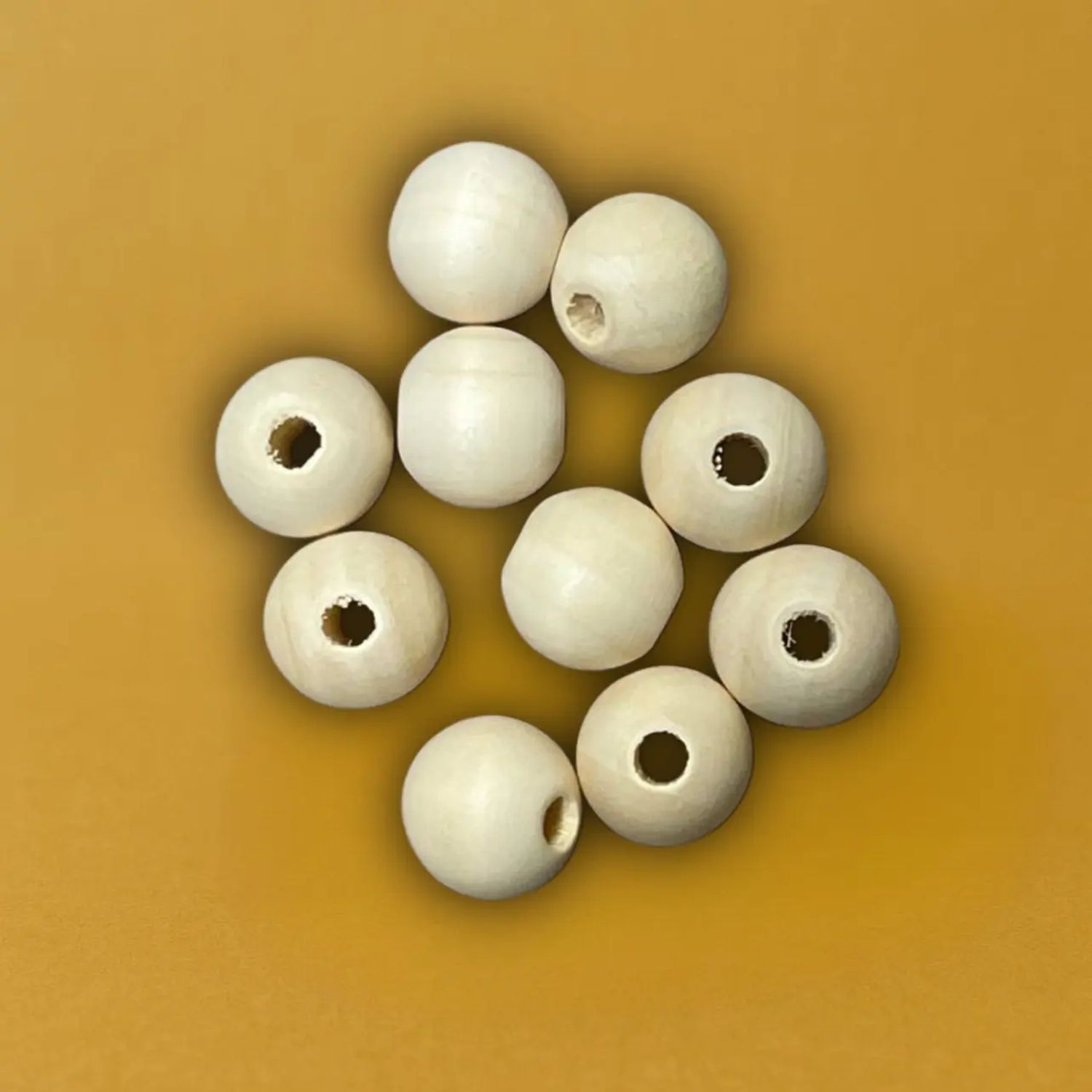 бусина, дерево, размер 15мм, 10шт