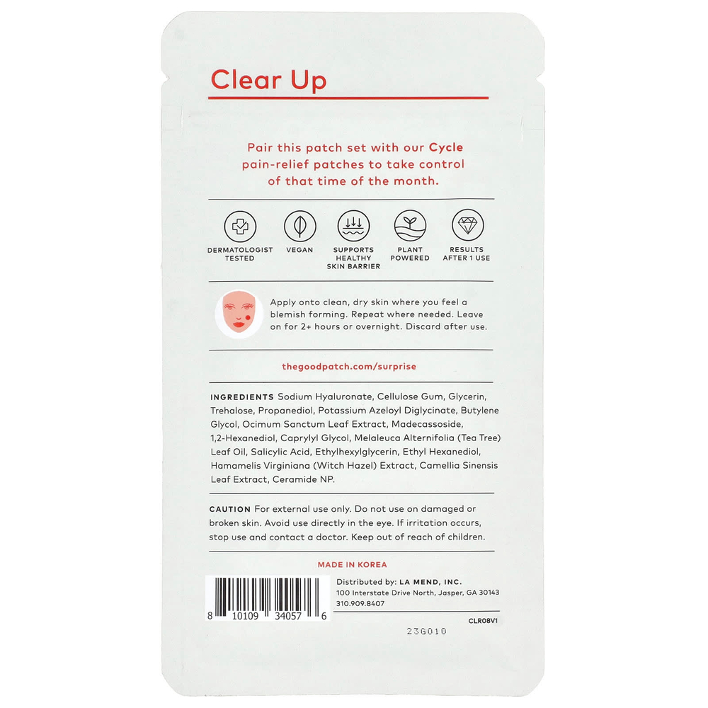 The Good Patch, Clear Up, 8 патчей