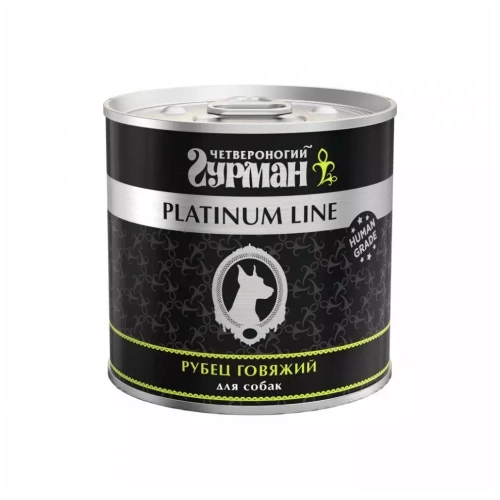 Четвероногий Гурман Platinum Line Super Premium Консервы для собак Рубец говяжий в желе, 240 г