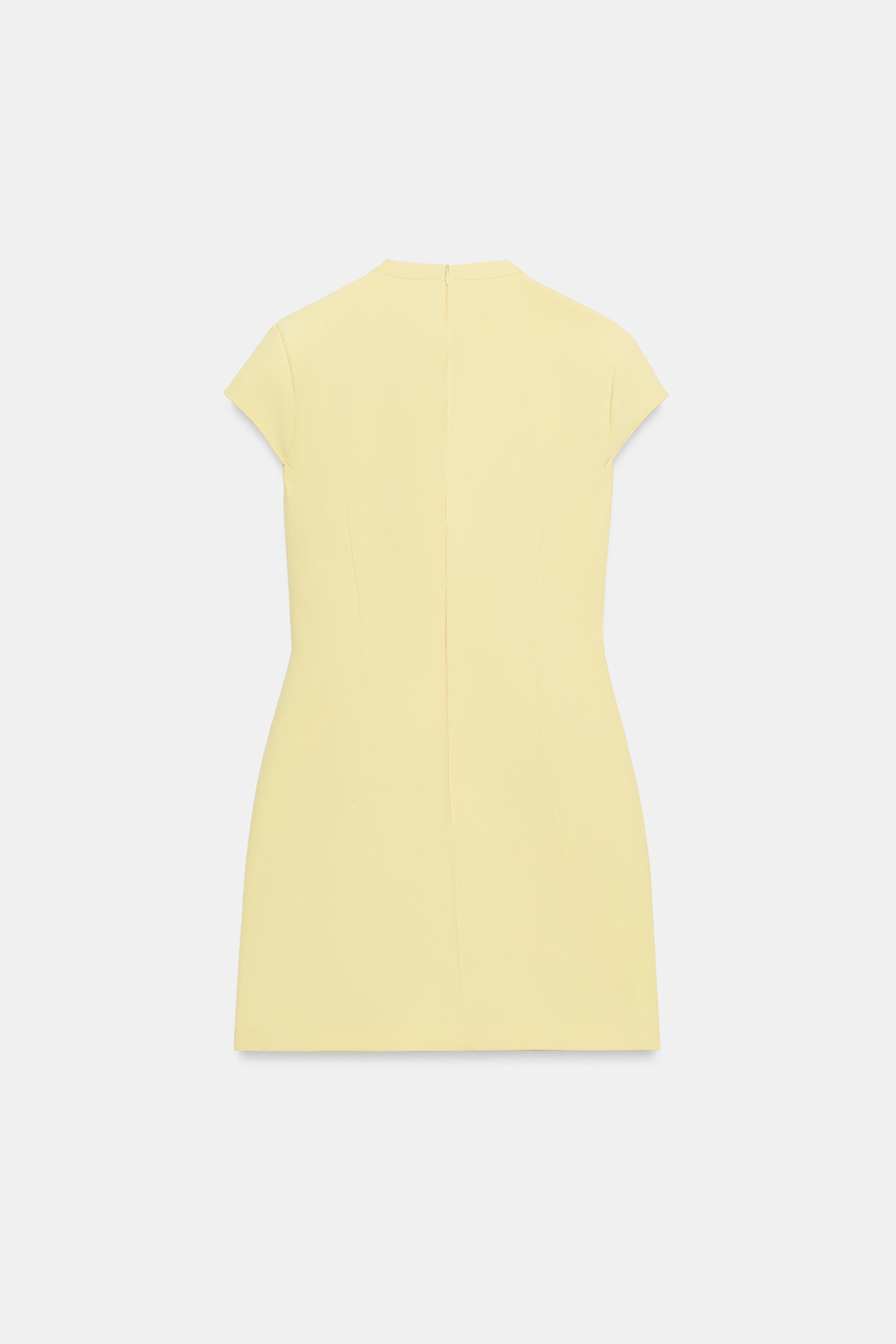 ZARA КОРОТКОЕ ПЛАТЬЕ С ЗАВЯЗКАМИ, ЖЕЛТЫЙ
