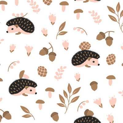 Ежики в зимнем лесу