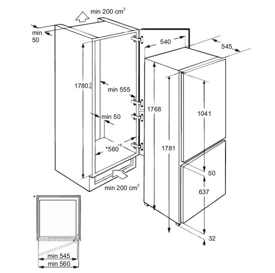 Встраиваемый холодильник LEX RBI 275.21 DF