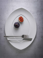 Блюдо овальное 36x28 см h 3,5 см, фарфор, Linea