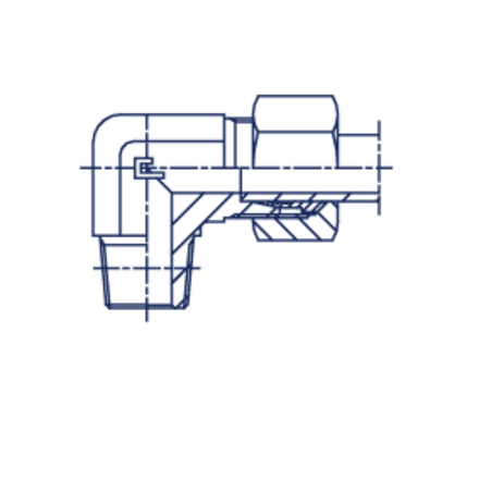 Штуцер FC90 DS20 NPT 1/2" B4 (в сборе)