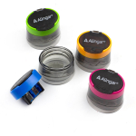 Точилка пластиковая Alingar, 2 отверстия, контейнер, ассорти, картонная упаковка(12шт)