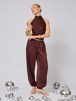 Брюки алладины из атласа