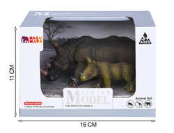 Игровой набор Masai Mara Мир диких животных: семья носорогов