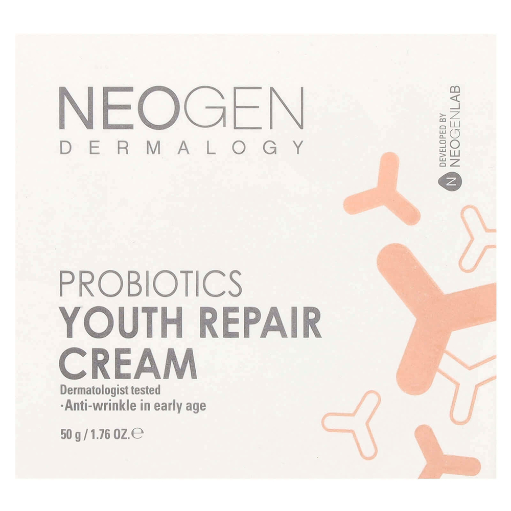 Neogen, омолаживающий восстанавливающий крем с пробиотиками, 50 г (1,76 унции)