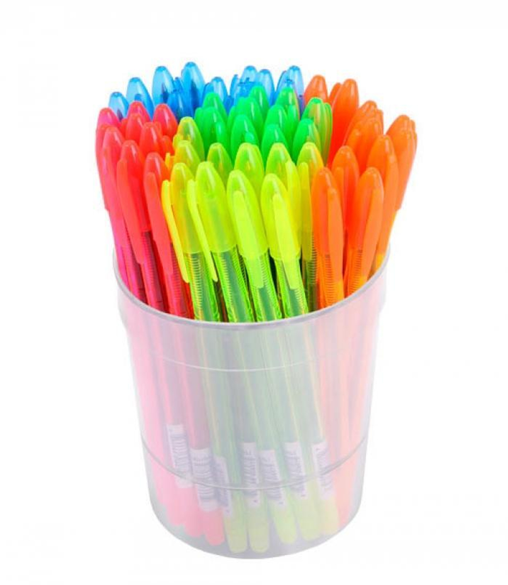 Ручка масляная 0,7 мм, синяя "VeGa NEON Cristal" (Стамм)