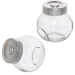 Банка для продуктов стеклянная 50 мл с крышкой, плоская