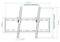 Кронштейн для телевизора Arm Media STEEL-2 new черный 32;-90; макс.40кг настенный наклон