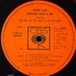 Johnny Cash ‎– Everybody Loves A Nut (Англия 1971г.) Т