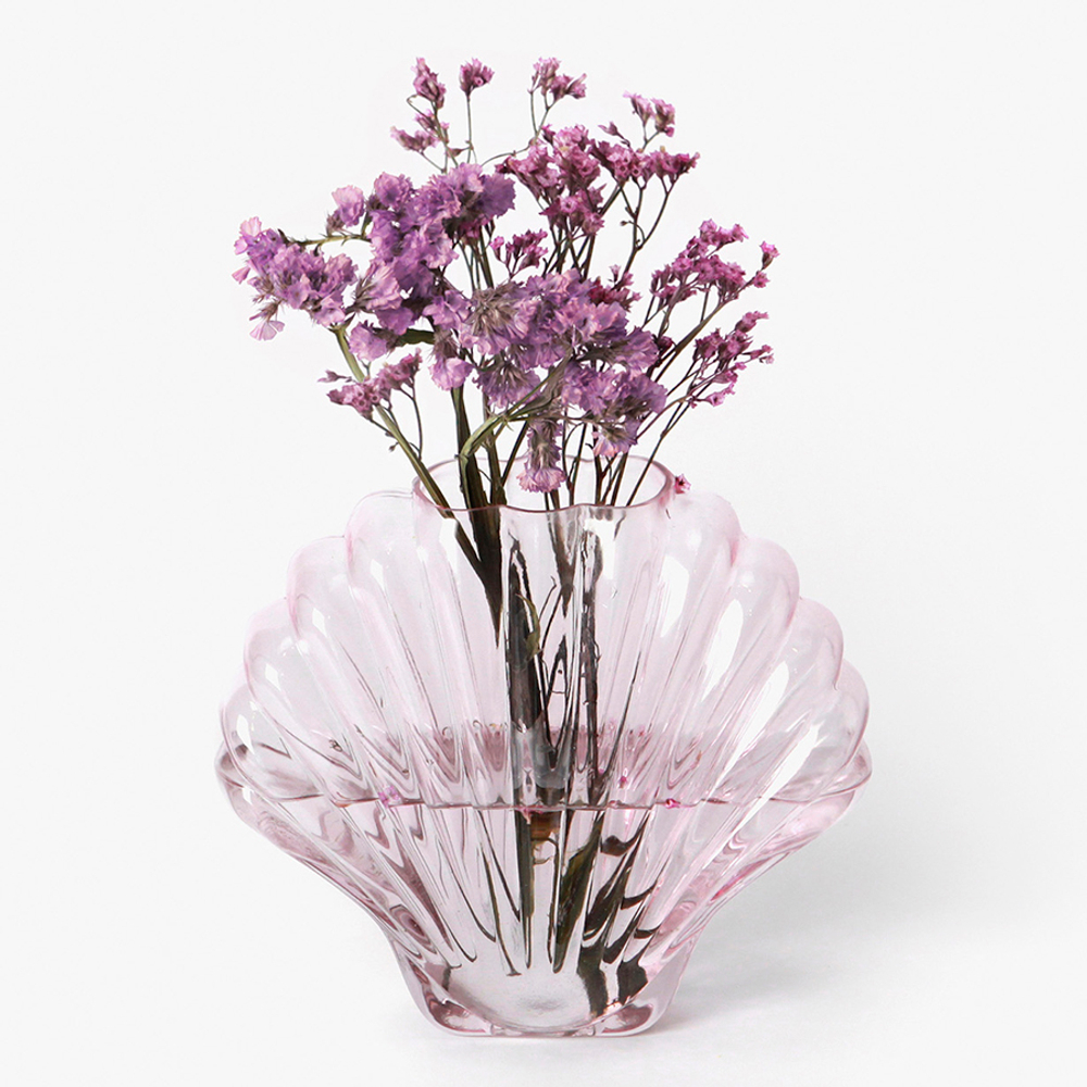 Ваза для цветов seashell, 20 см, розовая