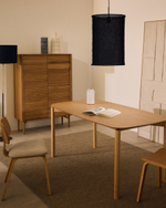 Стол Indara из шпона и каучукового дерева с натуральной отделкой 160 х 90