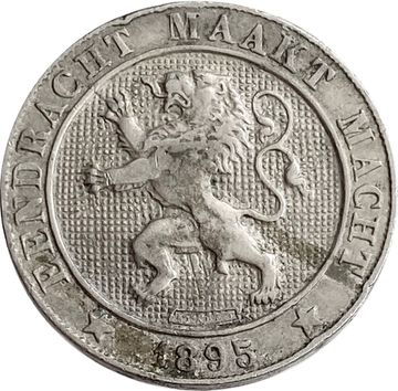 5 сантимов 1895 Бельгия (надпись на голландском DER BELGEN)