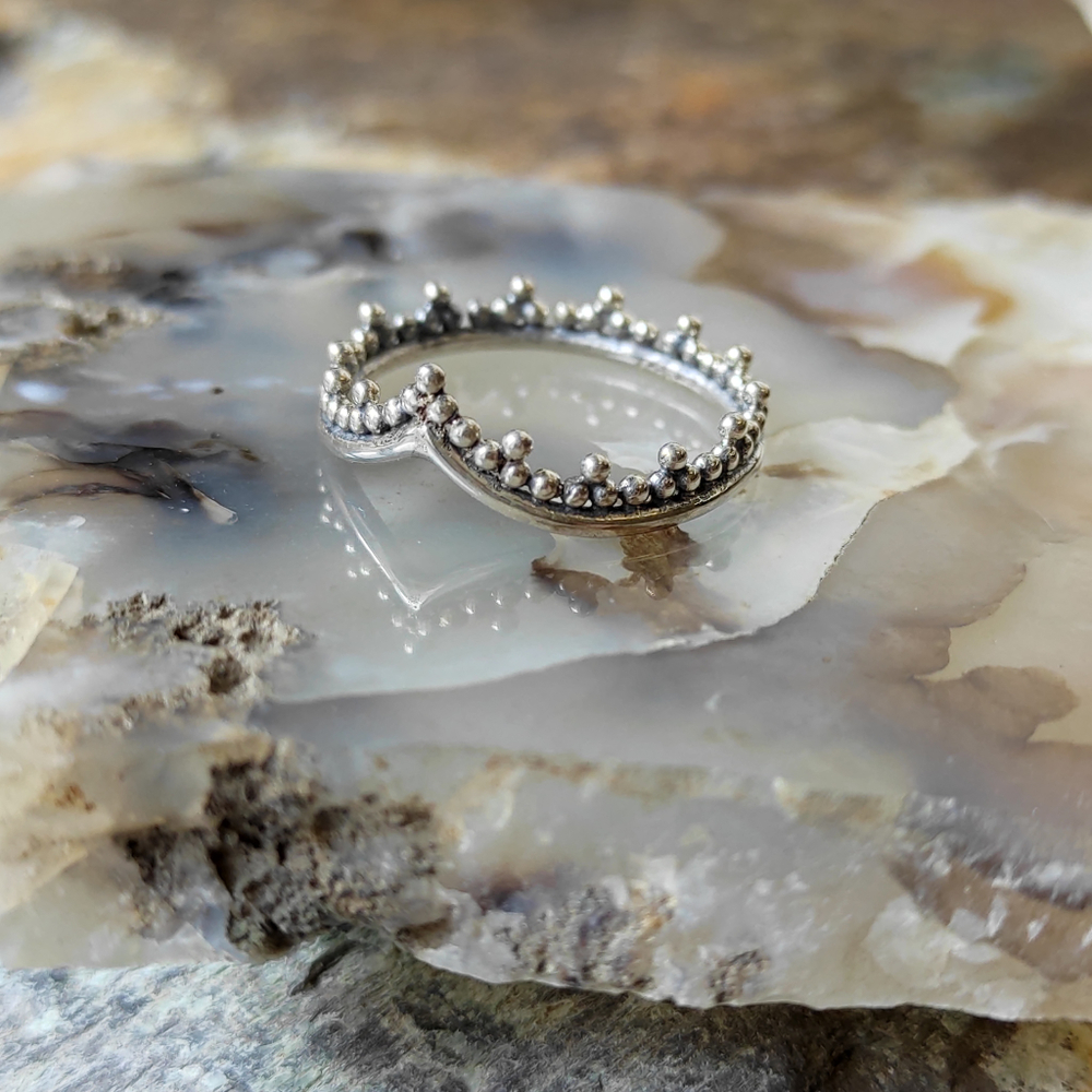 Кольцо КОРОНА-6, серебро