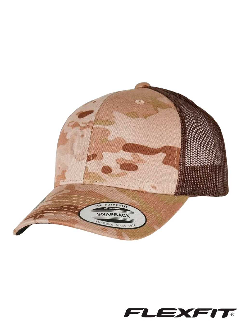 Бейсболка (кепка) сетчатая Flexfit Classic Snapback 6606MC. MultiCam Arid