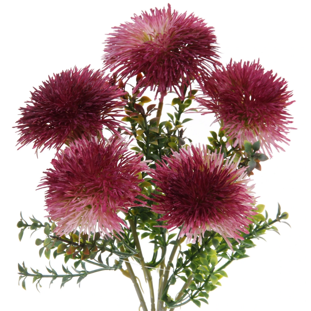 Искусственные цветы «Волшебство лета» 32см Одуванчики 5 цветков лиловые