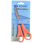 Ножницы канцелярские детские 13 см, 3 шт, с линейкой на лезвии, MC-Basir, набор ножниц с закругленными концами для резки бумаги, картона и рукоделия, длина лезвия 6 см